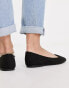 ASOS DESIGN Lucky pointed ballet flats in black