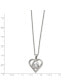 Фото #2 товара Chisel vibrant CZ Heart Pendant Cable Chain Necklace