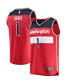 ფოტო #1 პროდუქტის Big Boys Johnny Davis Red Washington Wizards 2022 NBA Draft First Round Pick Fast Break Replica Jersey - Icon Edition