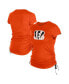 Фото #1 товара Women's Orange Cincinnati Bengals Ruched Side T-Shirt