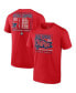 ფოტო #2 პროდუქტის Men's Red Ole Miss Rebels 2022 NCAA Men's Baseball College World Series Champions Signal Schedule T-shirt