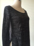 INC International Concepts women's Long Sleeve scoop Neck Knit Top Charcoal XS