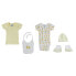 Фото #1 товара 5Piece Bambini Hanging Gift Set Baby Size Newborn Multicolor Short Sleeve Cotton