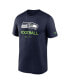 Фото #3 товара Men's College Navy Seattle Seahawks Infographic Performance T-shirt