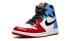 Кроссовки Nike Air Jordan 1 Retro High Fearless UNC Chicago (Белый, Голубой, Красный)
