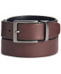 Men's Faux Leather Antique-Look Reversible Belt