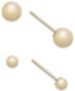 Ball Stud Earring Set in 10k Gold or White Gold