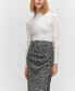 Фото #3 товара Women's Slit Detail Printed Skirt