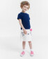 ფოტო #1 პროდუქტის Little Girls Short Sleeve Shift Dress