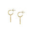 Gold-plated steel ring earrings with 2in1 pendants Passioni SAUN08