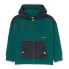 Фото #1 товара Куртка для мальчика Tuc Tuc Alterverse вязаная зеленая с черными карманами и молнией и капюшоном