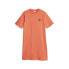 Фото #1 товара Puma Classics Ribbed Short Sleeve T-Shirt Dress Womens Orange Casual 62140560