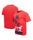 Men's Snoopy Red Peanuts Walking on the Beach Loose T-shirt