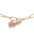 Multicolor Crystal Crocodile Paperclip Link Chain Bracelet