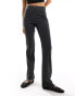 ASOS DESIGN skinny tailored trouser with lace trim in charcoal Черный, 46 - фото #1