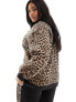 Фото #5 товара Threadbare Plus Ski printed sweater in leopard