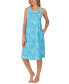 Фото #2 товара Women's Printed Sleeveless Nightgown