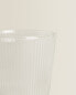 Borosilicate glass mug with lines