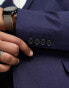 Фото #8 товара ASOS DESIGN slim linen mix suit jacket in navy