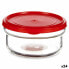 Круглая коробочка для завтраков с крышкой Красный Пластик 415 ml 12 x 6 x 12 cm (24 штук)