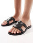 & Other Stories leather knot detail sandals in black