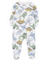 Фото #1 товара Baby Dinosaur Fleece Zip-Up Footie Sleep & Play Pajamas 6M