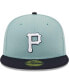 Фото #3 товара Men's Light Blue, Navy Pittsburgh Pirates Beach Kiss 59FIFTY Fitted Hat