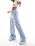 Фото #1 товара Nike Trend woven baggy parachute pants in light blue