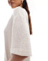 Фото #3 товара Vero Moda oversized knitted t-shirt co-ord in oatmeal