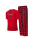 ფოტო #1 პროდუქტის Men's Red, Navy Washington Capitals Arctic T-shirt and Pajama Pants Sleep Set