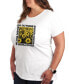 ფოტო #3 პროდუქტის Trendy Plus Size Sunflower Text Graphic T-shirt