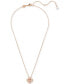 Фото #2 товара Swarovski rose Gold-Tone Idyllia Crystal Clover Pendant Necklace, 15" + 2-3/4" extender