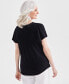 Petite Smocked-Shoulder V-Neck Flutter-Sleeve Top, Created for Macy's