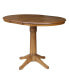 36" Round Top Pedestal Table with 12" Leaf