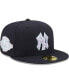 Фото #1 товара Men's Navy New York Yankees 100th Anniversary Lavender Undervisor 59FIFTY Fitted Hat