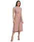 Women's Jewel-Neck Sleeveless Tweed Dress