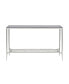 Adelrik Sofa Table in Glass & Chrome Finish