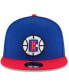 Фото #3 товара Men's Royal, Red LA Clippers 2-Tone 9FIFTY Adjustable Snapback Hat