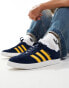 adidas Originals Gazelle in navy and yellow