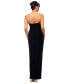 ფოტო #2 პროდუქტის Women's Velvet Tuxedo Strapless Gown