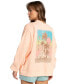 Juniors' Line Up Oversized Graphic Sweatshirt