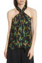 Фото #1 товара A.L.C. Women's Leda Palm Jacquard Silk Halter Top REDYELLOW Multi Color Sz. 8