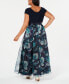 Фото #2 товара Plus Size Floral-Skirt Gown