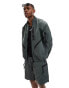 Armani Exchange tonal taping harrington jacket in charcoal CO-ORD