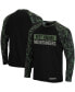 ფოტო #2 პროდუქტის Men's Black, Camo West Virginia Mountaineers OHT Military-Inspired Appreciation Big and Tall Raglan Long Sleeve T-shirt