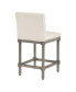 Abbott 26" Spindle Counter Stool with Frame and Faux Leather