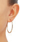 ფოტო #6 პროდუქტის Medium Flat-Edge Hoop Earrings in 10k Gold (Also in 10k Rose Gold and 10k White Gold), 1-1/2"