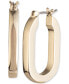 Gold-Tone Oval Link Hoop Earrings