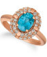 Blue Zircon (1 1/4 ct.t.w.) and Nude Diamonds™ (5/8 ct.t.w.) Ring set in 14k rose gold