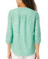 Фото #2 товара Women's Shirred-Shoulder V-Neck Tunic Linen Top
